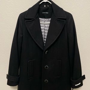 Calvin Klein women’s Small pea coat black Brand new